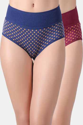 Buy Lady Lyka Tummy Tucker Hipster Panty (Pack of 2) - Multicolor